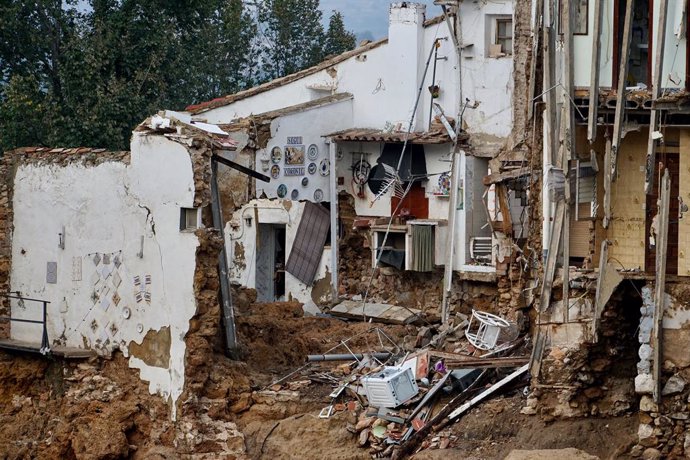 Imatge de danys causats per la DANA a la localitat valenciana de Xiva.  