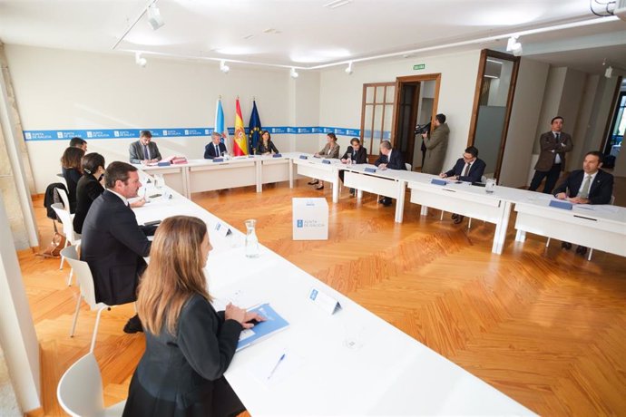 Alfonso Rueda preside a reunión do Consello da Xunta en Noia (A Coruña).