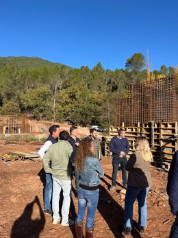 Visita a las obras del nuevo puente de acceso a la Loma de Mari Ángela