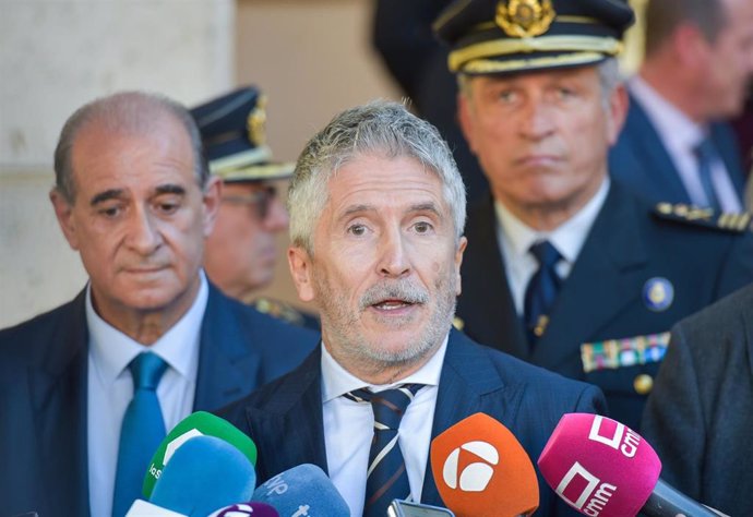 El ministro del Interior, Fernando Grande-Marlaska, en un acto de la Policía 