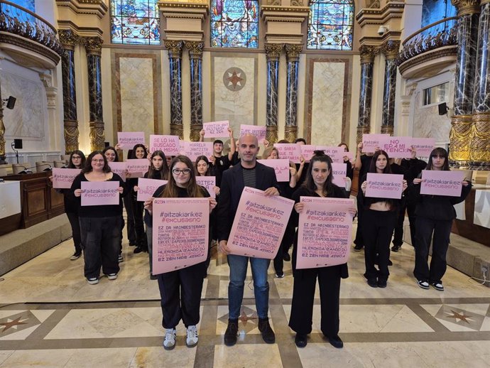 Presentación de la campaña para el 25N, día contra la violencia machista, del Ayuntamiento de Sen Sebastián