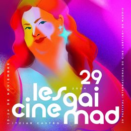 Cartel de la 29ª edición del Festival LesGaiCineMad.