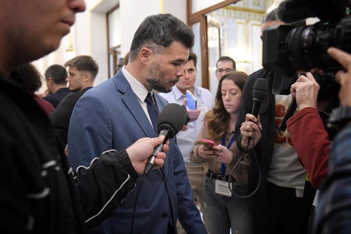 El portavoz de ERC en el Congreso, Gabriel Rufián, en el Congreso de los Diputados, a 23 de octubre de 2024, en Madrid (España).