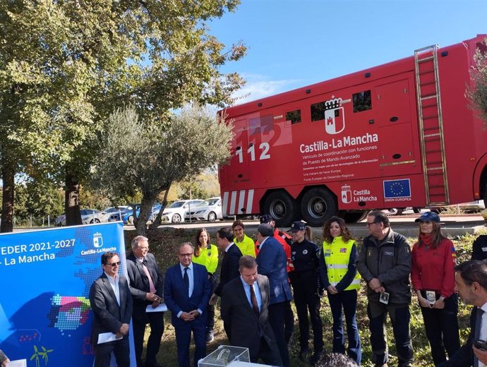 Acto de colocación de la primera piedra del nuevo edificio del Servicios de Urgencias y Emergencias del 112 de Castilla-La Mancha.