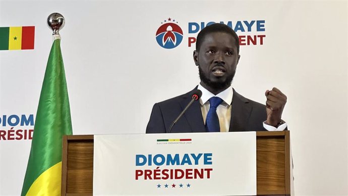 Archivo - El presidente de Senegal, Bassirou Diomaye Faye, durante un acto en Dakar (archivo)