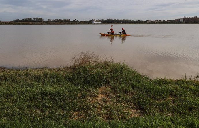 Agents de la UME inspeccionen la zona de l'Albufera en una llanxa