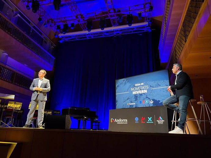 Betim Budzaku y David Ledesma en la presentación de la temporada de invierno