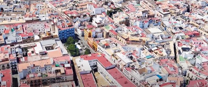 Imagen del sector norte del casco histórico de Sevilla