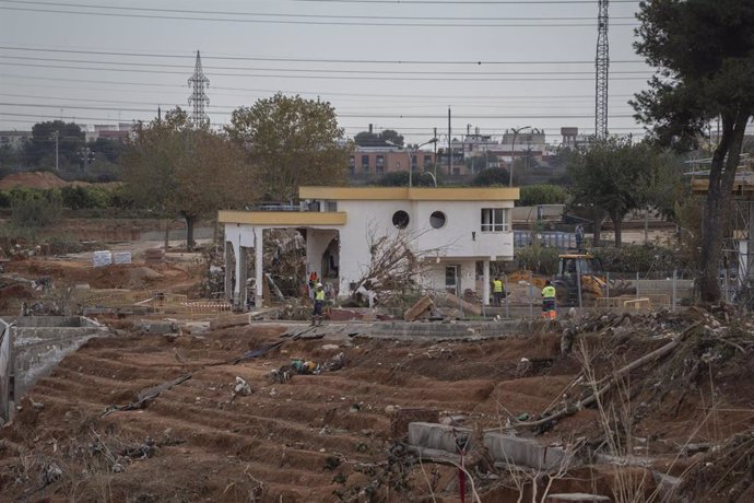 Imagen de archivo de una vivienda afectada tras el paso de la DANA en Torrent.