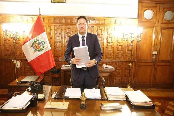 Archivo - El expresidente del Congreso de Perú, Daniel Salaverry, en una imagen de archivo