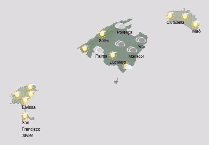 El tiempo hoy, miércoles 13 de noviembre, en Baleares.