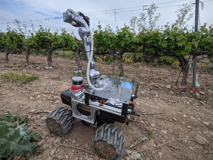 Archivo - Imagen del robot del proyecto entre Telefónica y la UPM para monitorizar y mejorar la producción de los viñedos