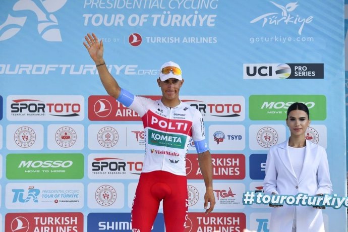 El ciclista español Manuel Peñalver (Team Polti Kometa) en el Tour de Turquía