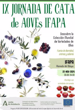 Cartel de la IX Jornada de Cata de AOVEs Ifapa.