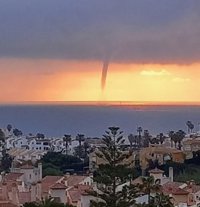 Registrada una manga marina en la costa de Marbella (Málaga)