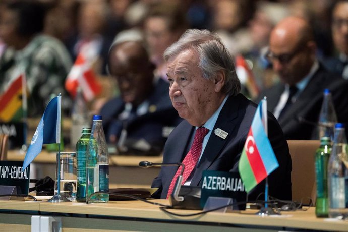 António Guterres, a 12 de noviembre de 2024 en Bakú (Azerbaiyán). 