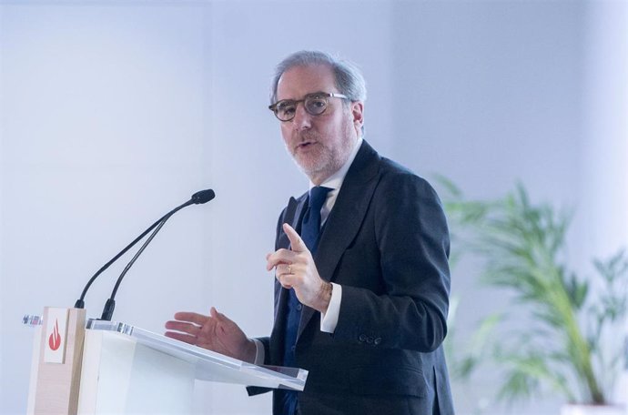 El CEO, Héctor Grisi, durante la presentación del tercer trimestre 2024 por el Banco Santander, en la Ciudad Grupo Santander, a 29 de octubre de 2024, en Boadilla del Monte, Madrid (España).