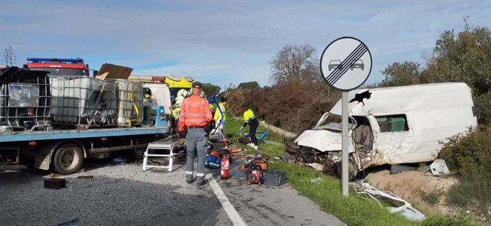 Imagen de los vehículos implicados en el accidente.