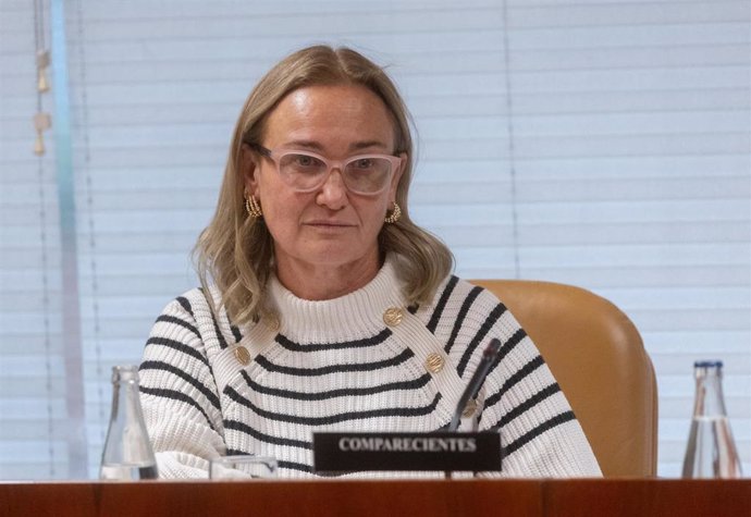 La interventora de la Universidad Complutense de Madrid (UCM), María Elvira Gutiérrez-Vierna, en su comparecencia en la Asamblea de Madrid