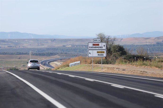 Archivo - Carretera de Caparroso.