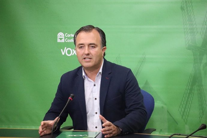 El presidente del Grupo Parlamentario Vox en las Cortes de Castilla-La Mancha, David Moreno