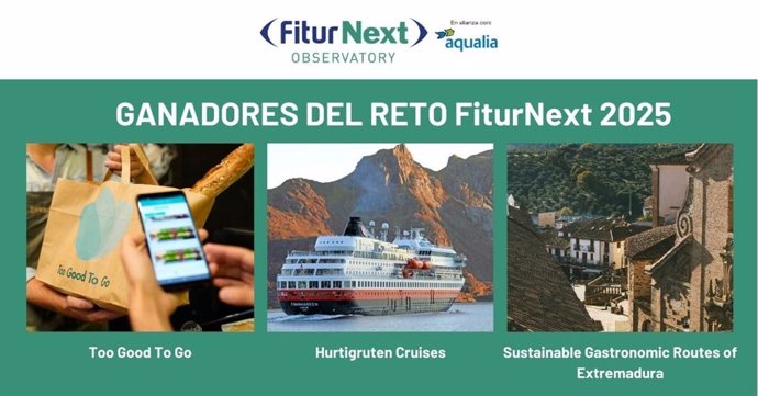 Rutas Gastronómicas Sostenibles de Extremadura, Hurtigruten Cruises y Too Good To Go han sido los proyectos premiados por el Observatorio FiturNext