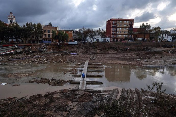 Estragos ocasionados por la DANA, a 13 de noviembre de 2024, en Paiporta, Valencia.