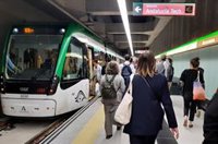 Restablecido el servicio de metro de Málaga, con restricciones en la estación de Guadalmedina