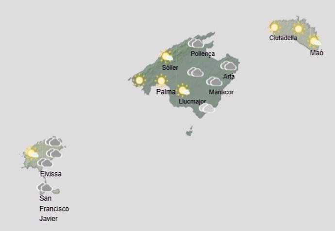 El tiempo hoy, jueves 14 de noviembre, en Baleares.