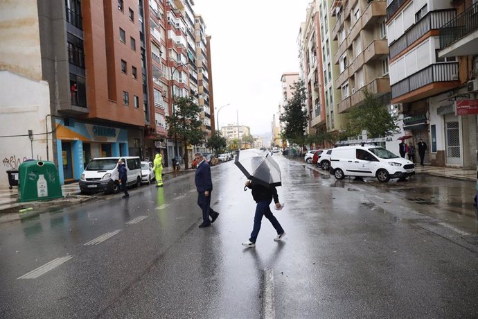 Incidencias en la capital malagueña con motivo de las precipitaciones. A 13 de noviembre de 2024, en Málaga, Andalucía (España). 