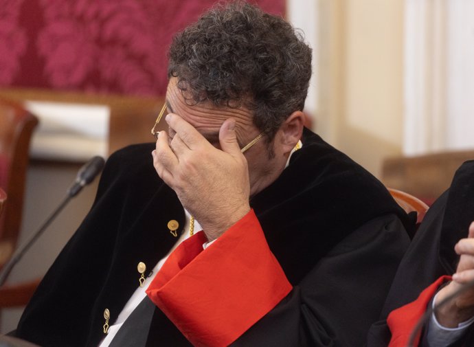 El fiscal general del Estado, Álvaro García Ortiz, durante la toma de posesión de Escrivá como consejero nato del Consejo de Estado, en la sede del Consejo de Estado, a 7 de noviembre de 2024, en Madrid (España).