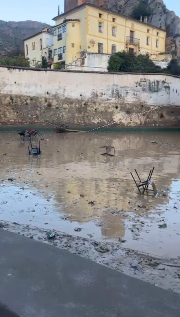 Efectos de la DANA en Villel de Mesa.