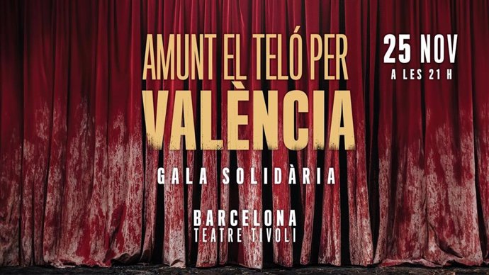 Cartel de la gala solidaria 'Amunt el teló per València'