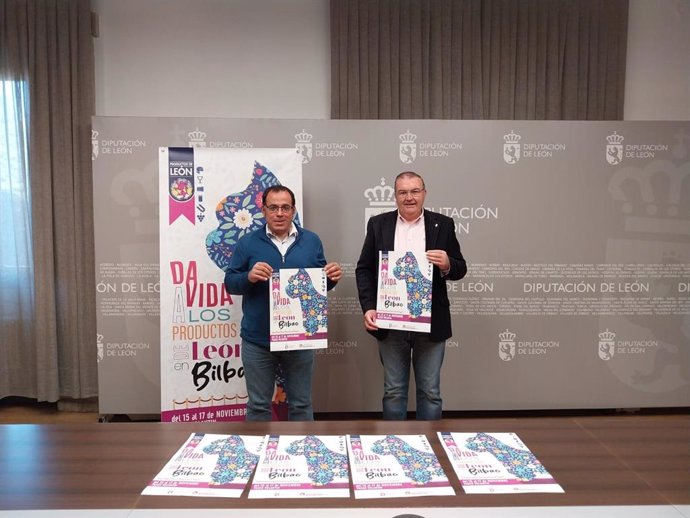 El vicepresidente de la Diputación este jueves en la presentación de la Feria de Productos de León en Bilbao