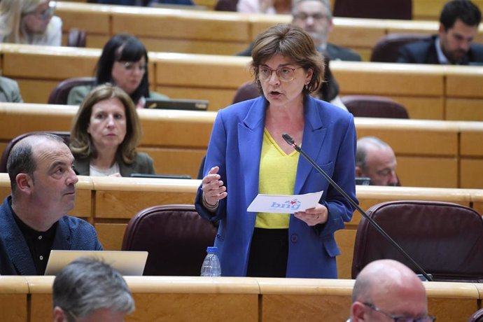 Archivo - La senadora del BNG, María Carmen Da Silva Méndez, durante una sesión de control al Gobierno, en el Senado, a 11 de junio de 2024, en Madrid (España). Se trata de la primera sesión de control al Gobierno tras celebrarse las elecciones europeas d