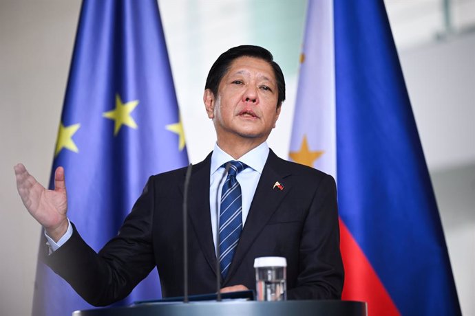 Archivo - 12 March 2024, Berlin: President of the Philippines Ferdinand "Bongbong" Romualdez Marcos Jr., speaks during a joint press conference with German Chancellor Olaf Scholz at the Federal Chancellery in Berlin. Photo: Sebastian Gollnow/dpa