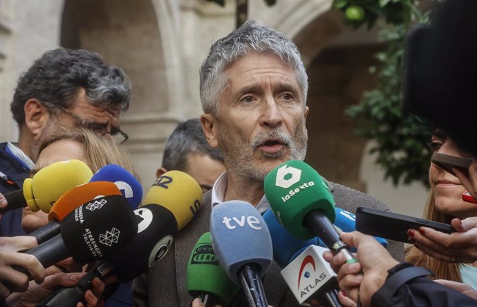 El ministro Fernando Grande-Marlaska comparece tras una reunión del CECOPI