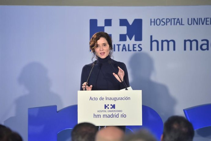 La presidenta de la Comunidad de Madrid, Isabel Díaz Ayuso, participa en el acto inaugural del Hospital Universitario HM Madrid Río, a 14 de noviembre de 2024, en Madrid (España). 