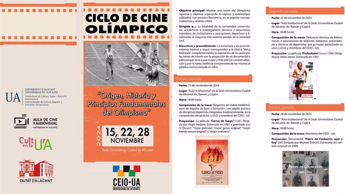 Un ciclo de cine de la Universidad de Alicante (UA) invita a reflexionar sobre los principios del olimpismo.