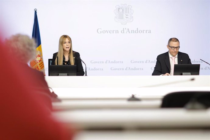 Mariona Cadena y Josep Anton Bardina en la rueda de prensa de éste jueves