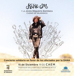 Cartel del concierto de la Joven Sinfónica y Kike M en Salamanca.