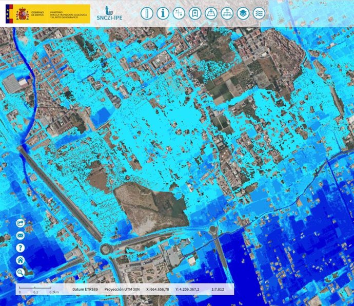 Cartografía de zonas inundables de Murcia