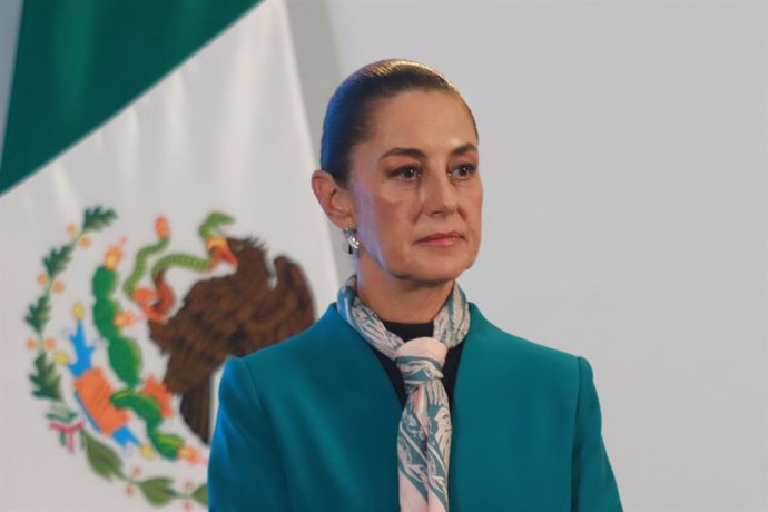 06 November 2024, Mexico, Mexico City: Mexican President Claudia Sheinbaum Pardo holds a briefing conference about the victory of Donald Trump in the US presidential election. Photo: Carlos Santiago/eyepix via ZUMA Press Wire/dpa