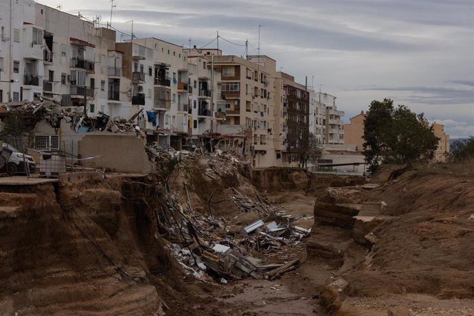 Estragos ocasionados por la Dana en el Barranco de Chiva, a 12 de noviembre de 2024, en Chiva, Valencia, Comunidad Valenciana (España). 