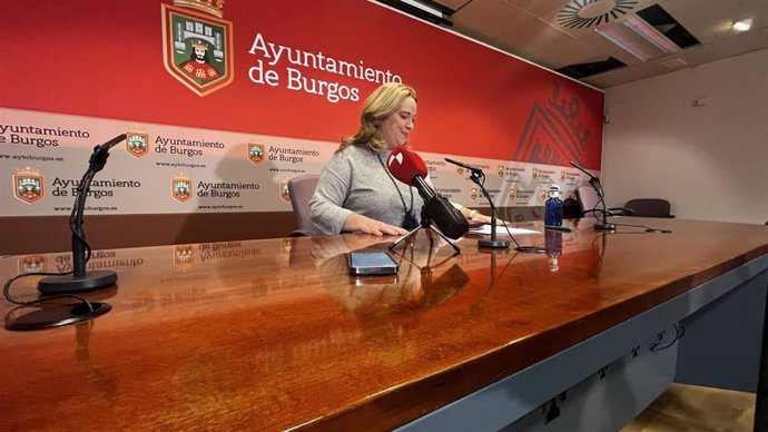 Cristina Ayala, momentos antes de comenzar la rueda de prensa.