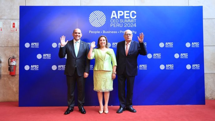 La presidenta de Perú, Dina Boluarte, en el foro APEC 2024