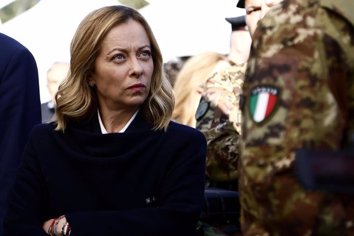  04 November 2024, Italy, Rome: Italian Prime Minister Giorgia Meloni attends the celebration of the 'Day of National Unity and the Armed Forces'. Photo: Cecilia Fabiano/LaPresse via ZUMA Press/dpa