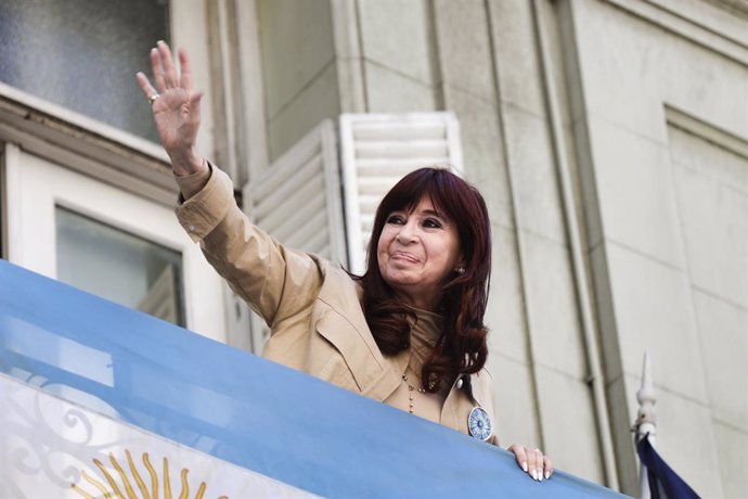 November 13, 2024, Buenos Aires, Buenos Aires, Argentina: Former President Cristina Fernández was at the Instituto Patria after the confirmation of her sentence by the Federal Chamber of Criminal Cassation in the Vialidad case. There she headed a meeting 