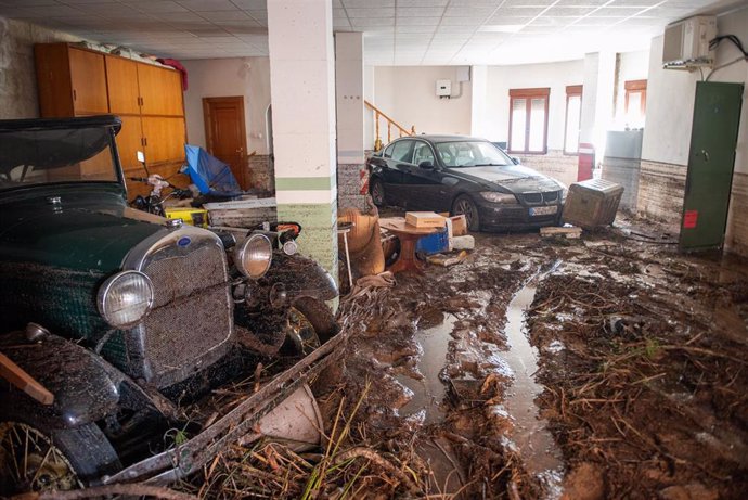 Interior de una casa afectada por la DANA, a 31 de octubre de 2024, en Letur, Albacete.