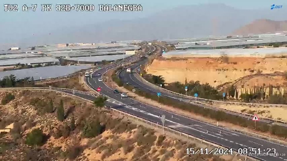 Apertura de la A-7 a la altura de Balanegra (Almería).
